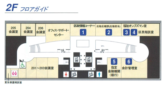 区役所本庁舎2階 区民相談室